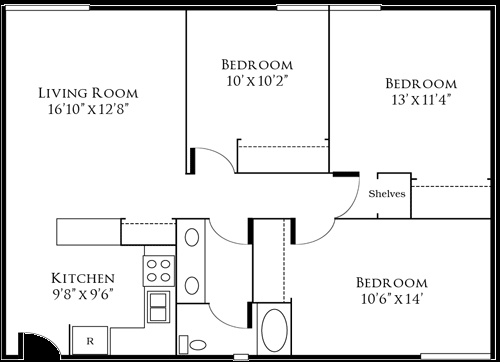 3BR/1BA - University Village