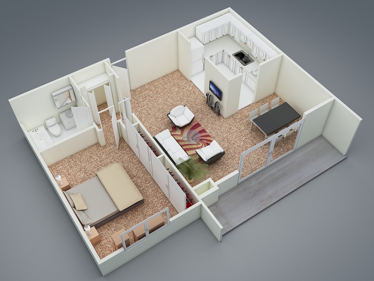 Concord Apartments – One Bedroom Step Down