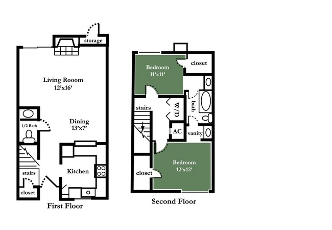 Plano de planta - Highlands Townhomes