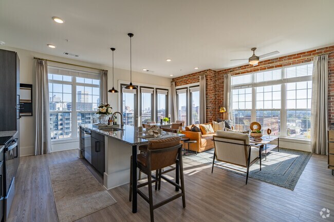 2BR, 2BA - 1218SF - The Oliver Luxury Apartments