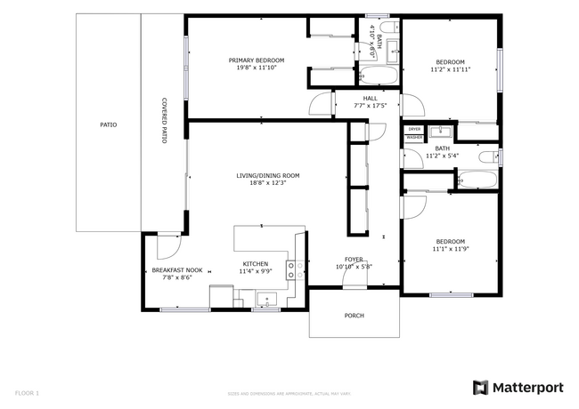 Floor plan of unit - 2600 Bowers Ave