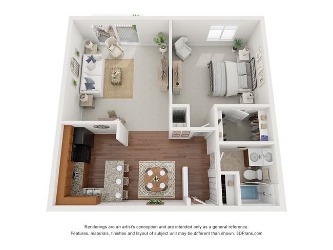 Un dormitorio estilo B - Buffalo Creek Apartments