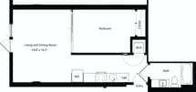 Open 1 Bedroom C