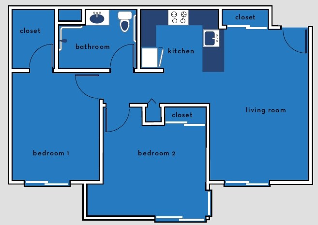 2HAB/1BA - Valley Vista