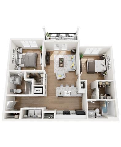 Plano de planta - Exchange at Blair Stone