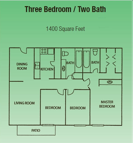 3HAB/2BA - Summerwind Apartments