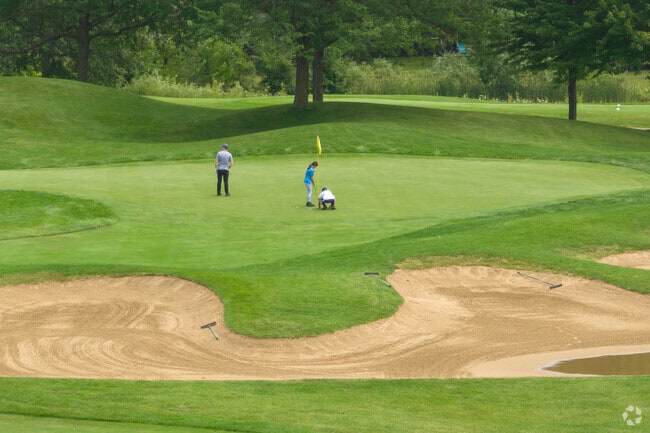 A golf course is nestled right behind a nice residential neighborhood in Vernon Hills.