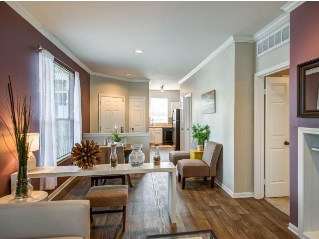 Spacious Living Room with hard wood floors - The Pavilions