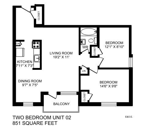 2BR/1BA - Victoria Park Apartments