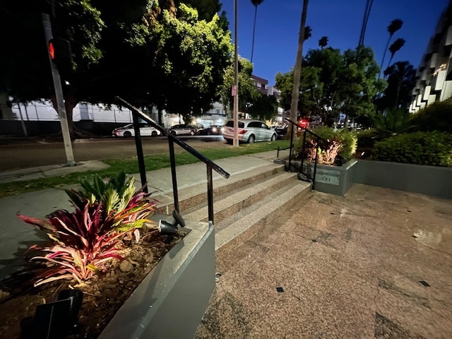 Entrance at night - St. Andrews Place Apartments