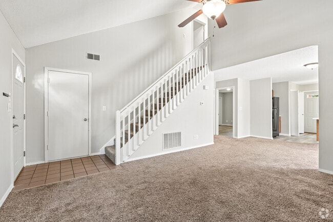 3BR, 2BA - 1,330SF - Living Room - Rock Quarry Village