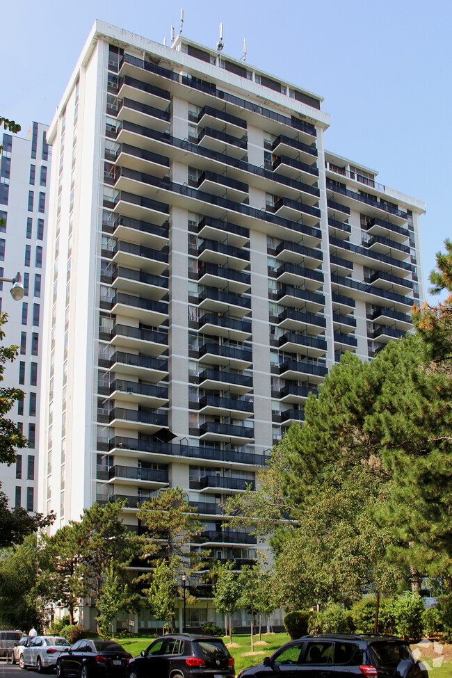 Looking northwest - Davisville Village Apartments