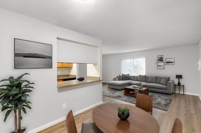 Experience the elegance of contemporary open-plan living, perfect for social gatherings. - PINETREE Apts