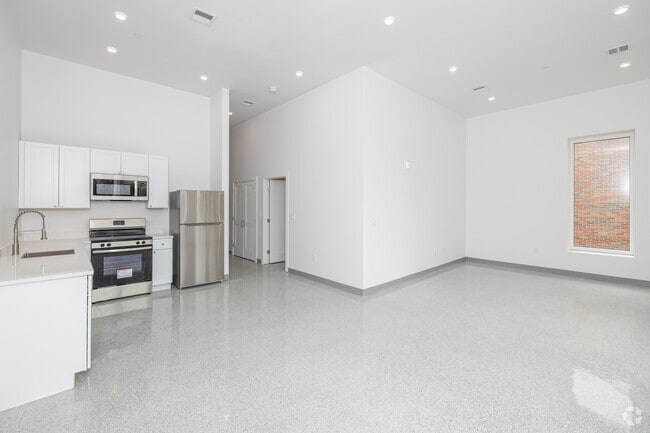 2BR, 2BA - 925SF - Kitchen & Living Room - Isobel Lofts-RENT SPECIALS