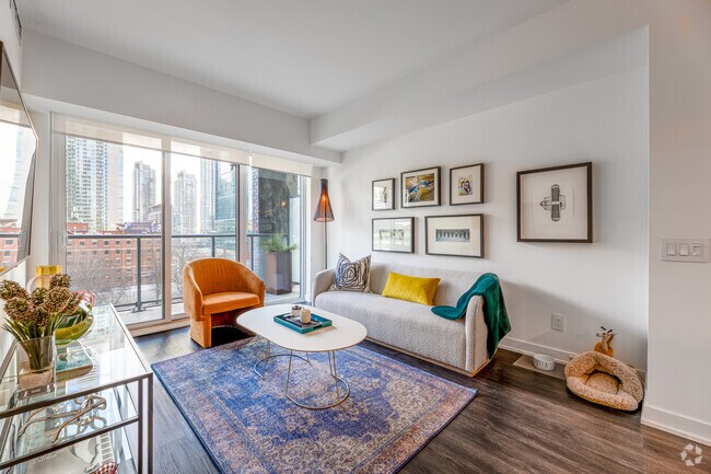 1BR, 1BA - 615 SF - Living Room - The Taylor Apartments