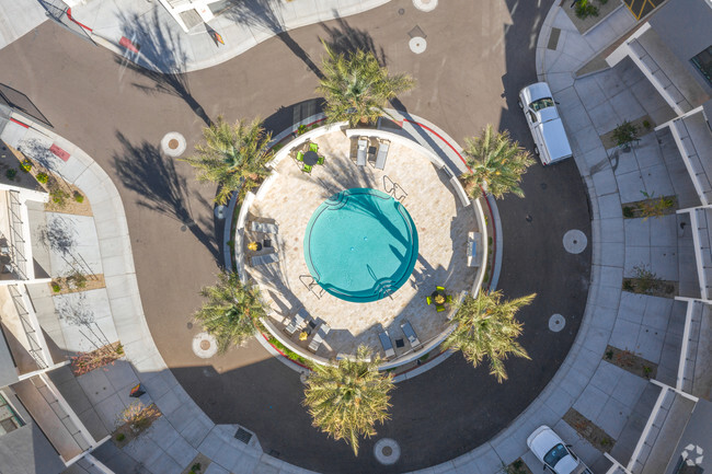 Pool Aerial - Eclipse Luxury Apartments