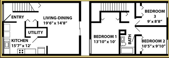 3BR/1BA - Mountain View Apartments and Townhomes