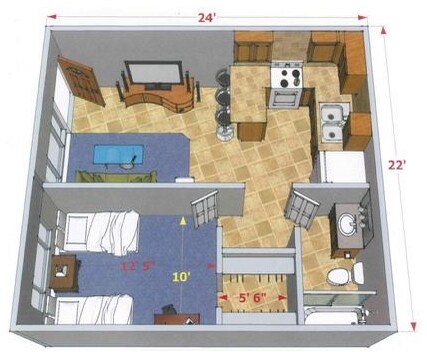1HAB/1BA - The Boardwalk
