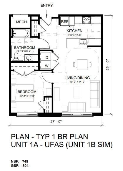1 Bedroom - The Reed