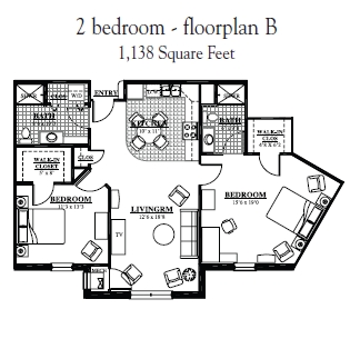 2BR/2BA - Riverstone