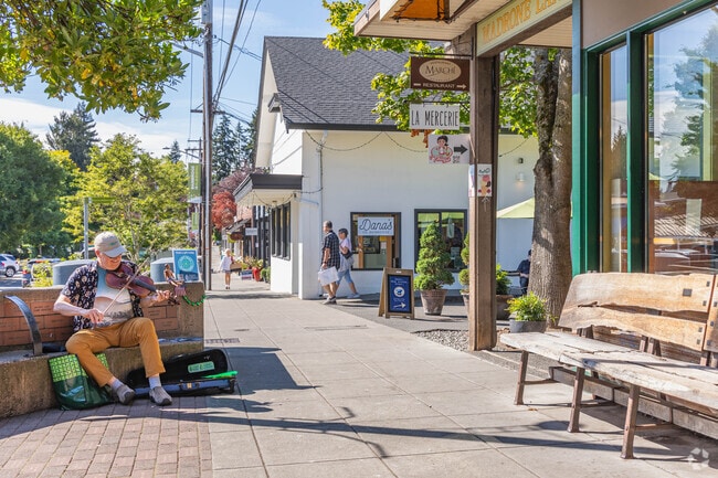 In Downtown Bainbridge, you can catch folks playing music and shopping when the sun's out.