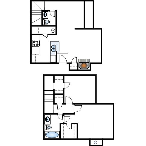 2BR/1.5BA - Boulder Ridge