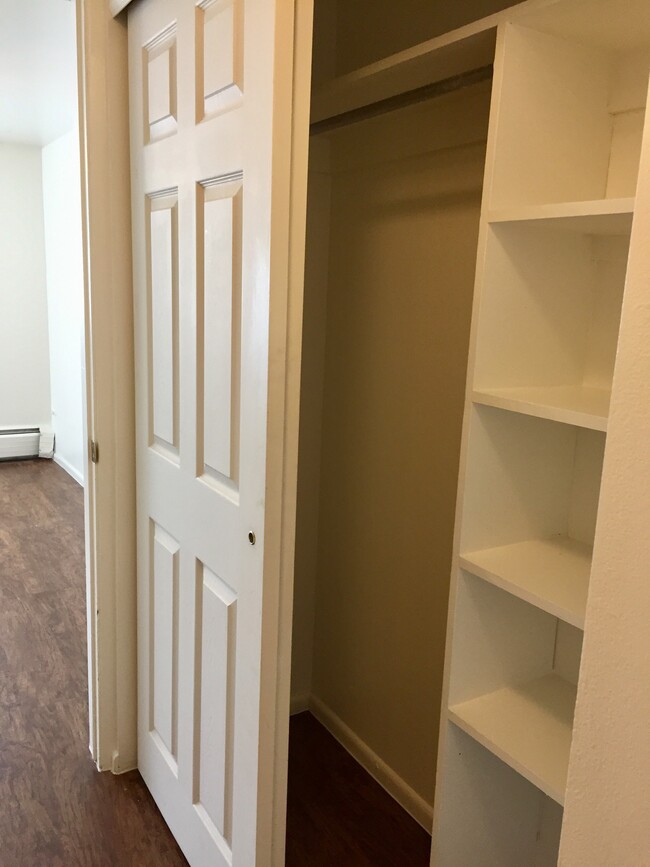 garden-level linen closet (bedroom to the left) - The Arlington