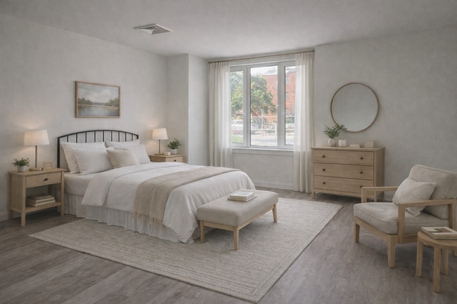Spacious bedroom in affordable Worcester Massachusetts apartment - The Phoenix