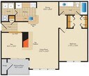 1 bed/1 bath w/open den - 842 sq ft