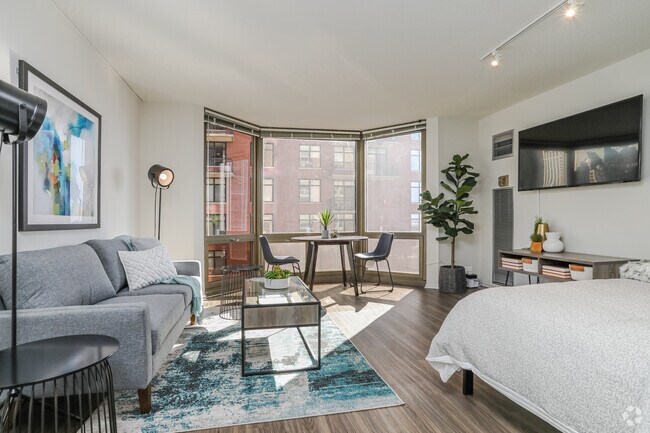 Estudio, 1 BA - Sala de estar - Elm Street Plaza