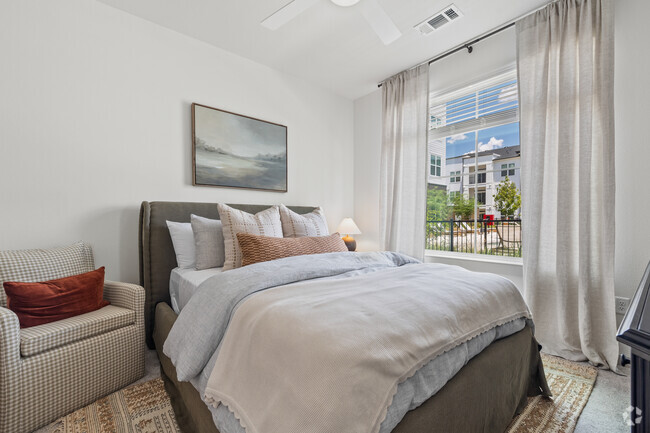 2BR, 2BA - 1,104SF - Primary Bedroom - The Merriman
