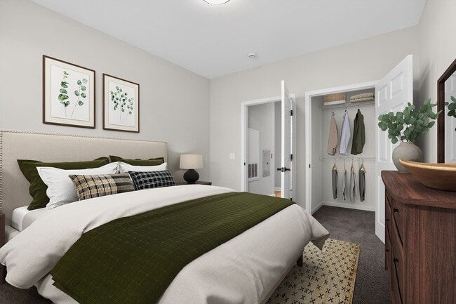 Welcome to Eagle Rock Apartments at Fishkill, where comfort meets style. Our modern bedrooms feature spacious closets and elegant decor, creating a tranquil retreat for you. Don't miss out on your new home—schedule a tour today! - Eagle Rock Apartments at Fishkill