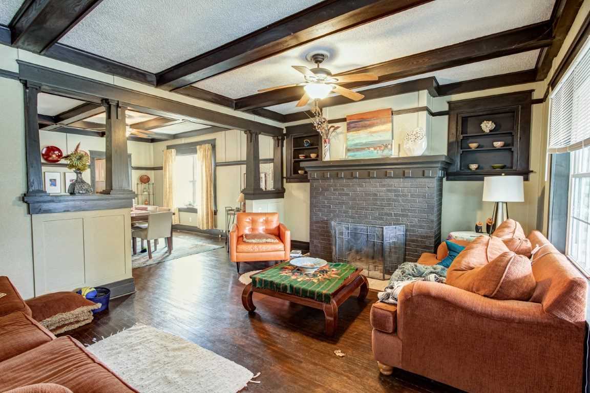 Spacious living areas with original woodwork - 1309 Lincoln Ave