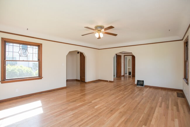 Living room looking at front door and into dining room - 2628 Northeast Ainsworth Street