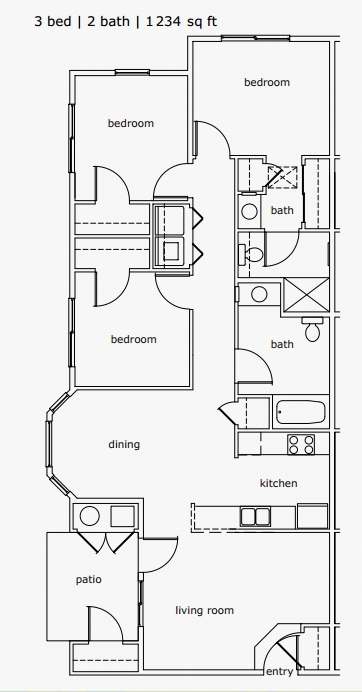 3BR/2BA - Hillview Ridge Apartments I & II