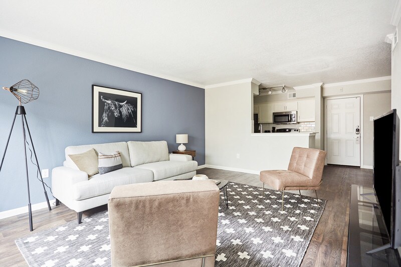 Fully Furnished Living Room - 7511 Brompton St