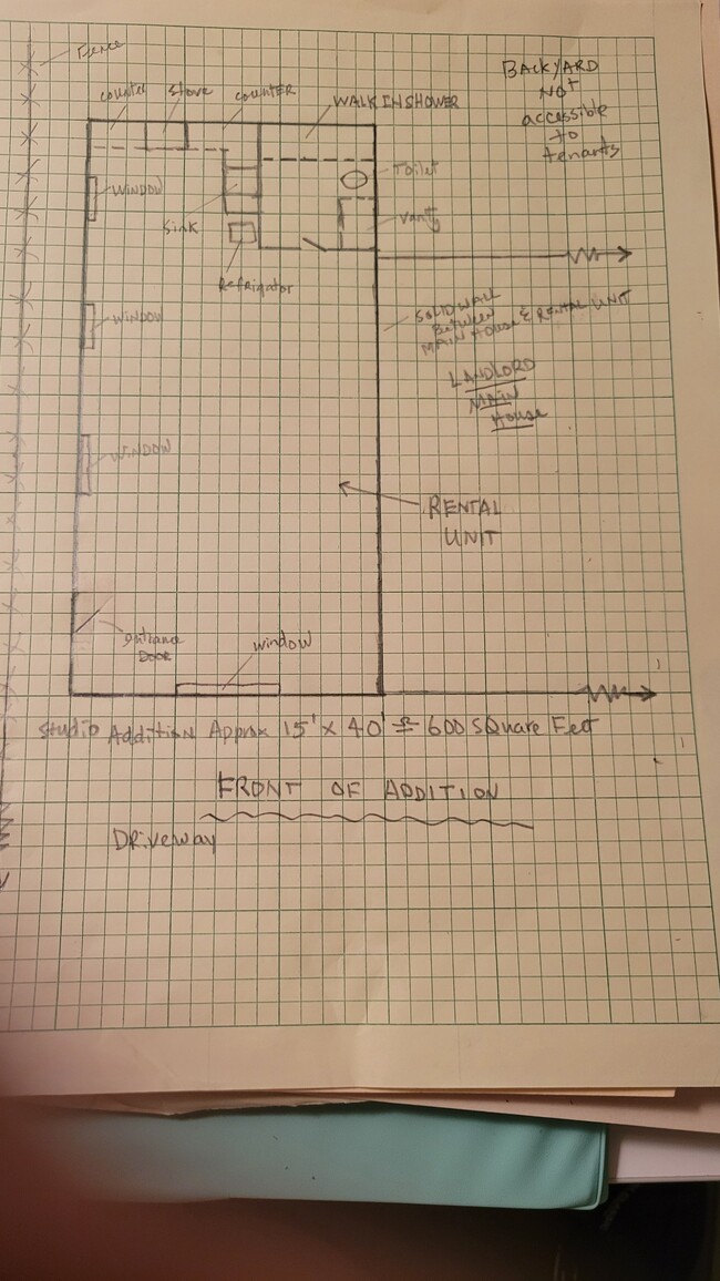 Floor plan of the rental unit - 3688 S Buckeroo Cir