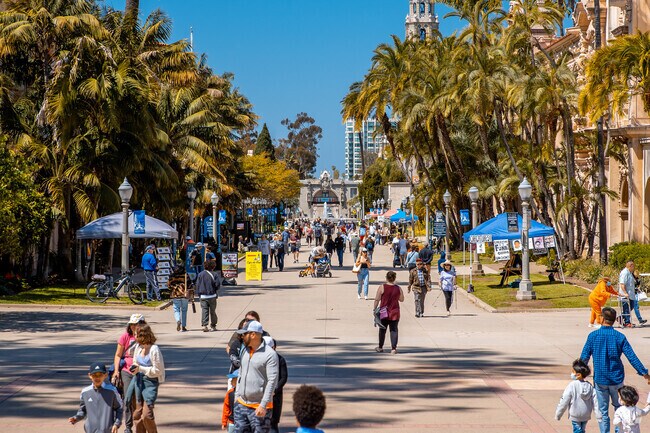 El Prado, a famous San Diego walkway.