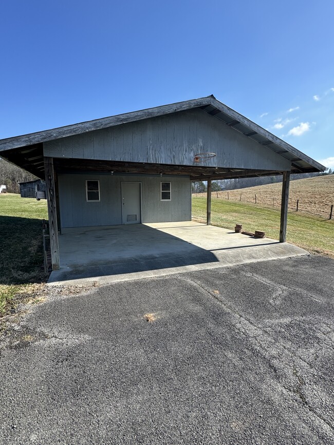 Covered carpoort / utility shed with power - 124 Harrington Hollow Rd