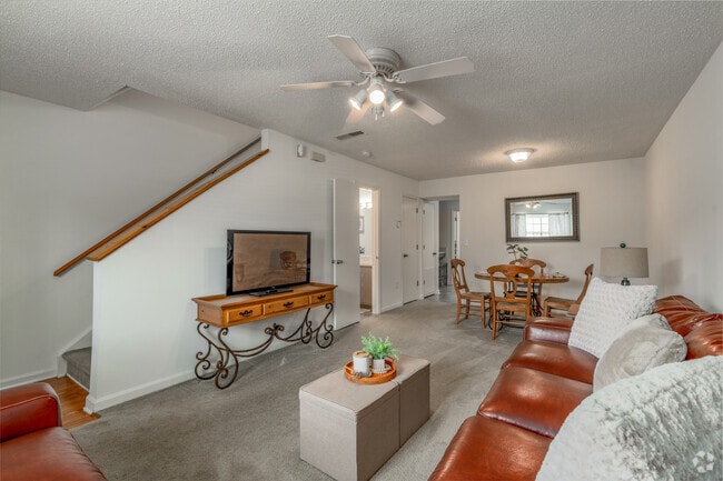 The Royal - 2BR, 1.5BA - 1,200SF - Living Room - Castlewood Townhouses