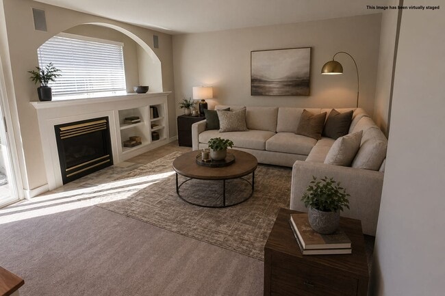 Living Room with Gas Fireplace - 1306 57th St SW