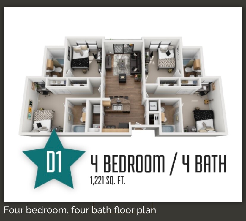 Second bedroom on the right - 1327 Smither Dr