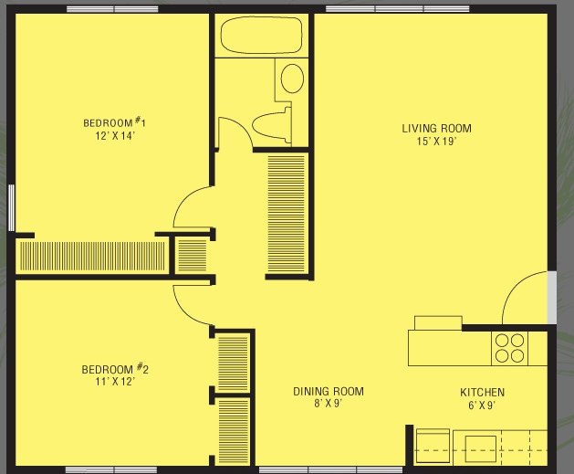 2HAB/1BA - Pine Gate Apartments