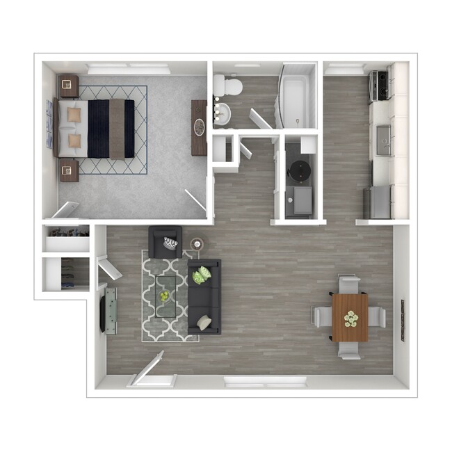 1 Bedroom 3D - High Pointe Apartments