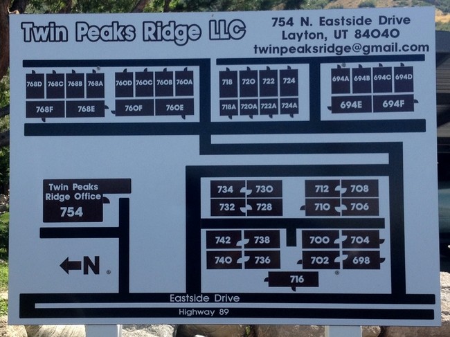 Layout of Property - Twin Peaks Ridge