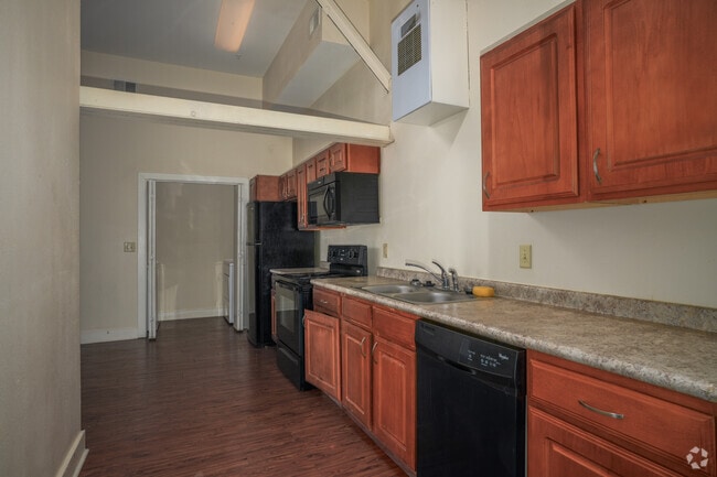 2BR, 1BA - 1,519SF - Kitchen - Carr Central Apartments