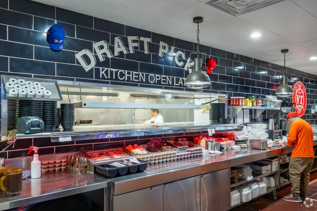 The kitchen at Draft Picks in Mount Prospect is open late into the night 7 days a week.