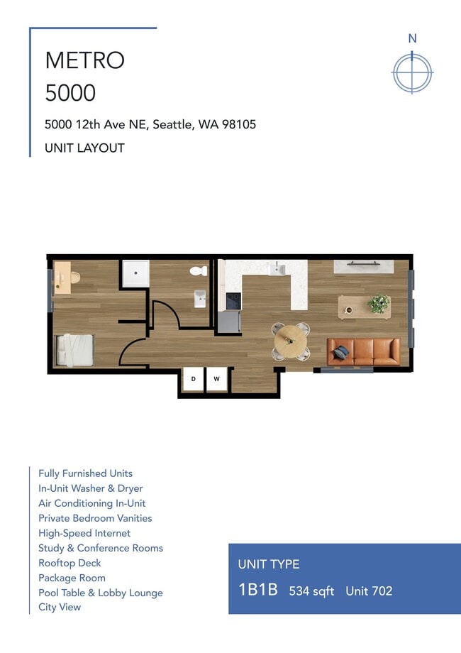 Building Photo - Metro 5000 Apartments | Furnished Student Housing in Seattle U-District Near University of Washin...