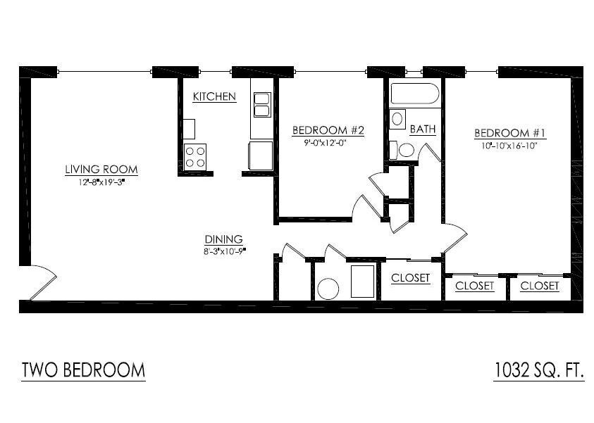 WJM Cedar Apartments – 2 Bedroom 1 Bath