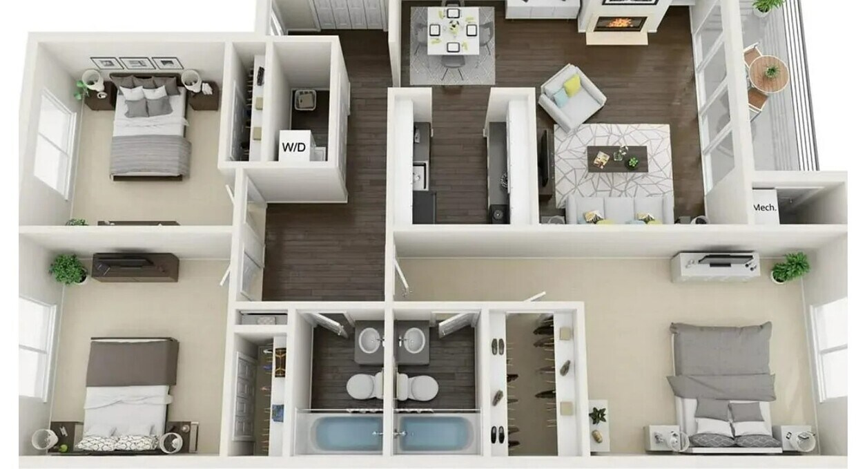 Condo Layout 1 - 2916 Davison Ave